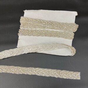 Gold Braided Trim with Sequins rhinestone